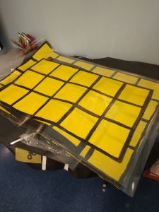 mat with five-inch squares