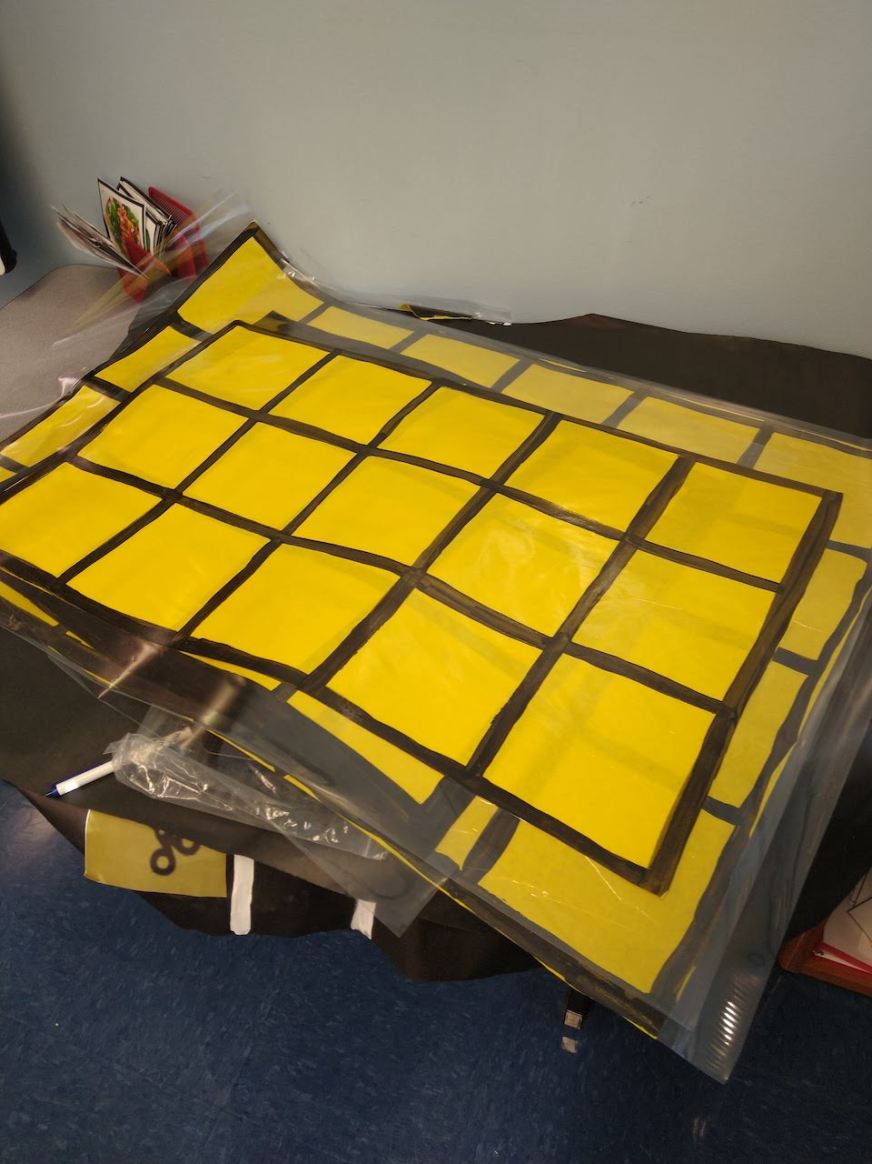 mat with five-inch squares