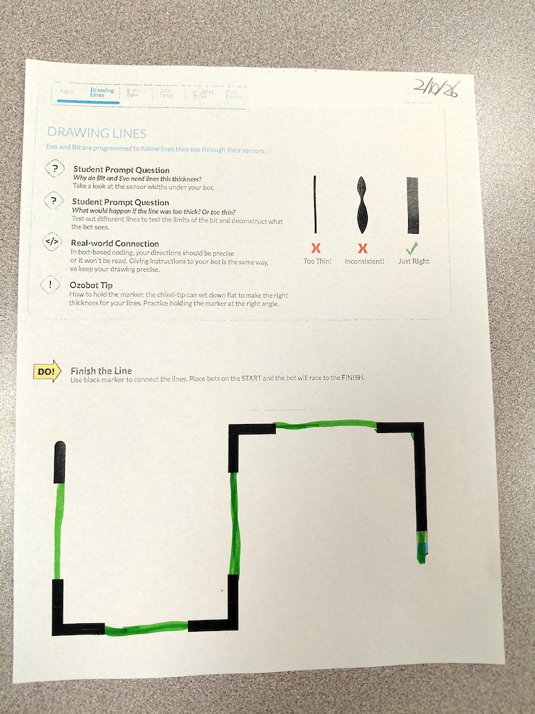 Drawing a Line for a&nbsp;Robot